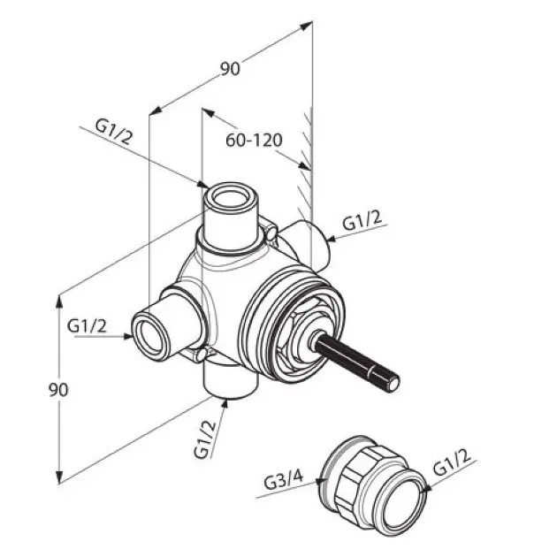 Kludi - Equipment and accessories - Alaptest - 29747 – 2. kép