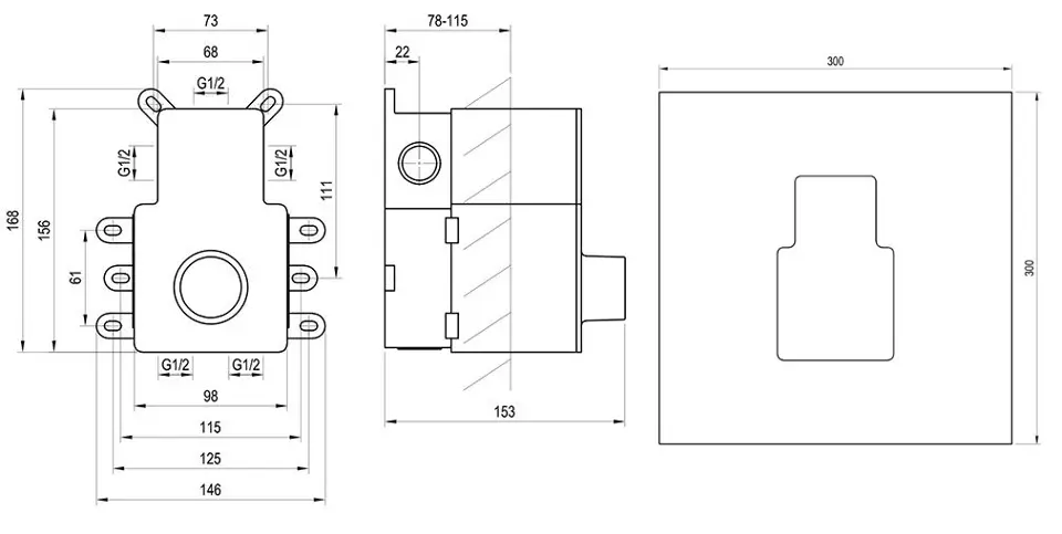 Ravak - R-box - Alaptest - X070232 – 2. kép