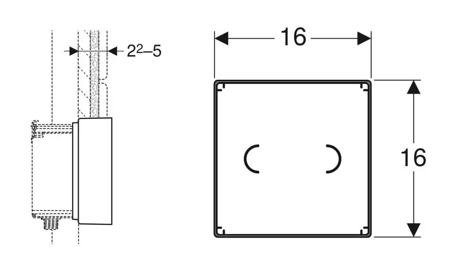 Geberit - Equipment and accessories - Csaptelep kiegészítők - 244.654.00.1 – 2. kép