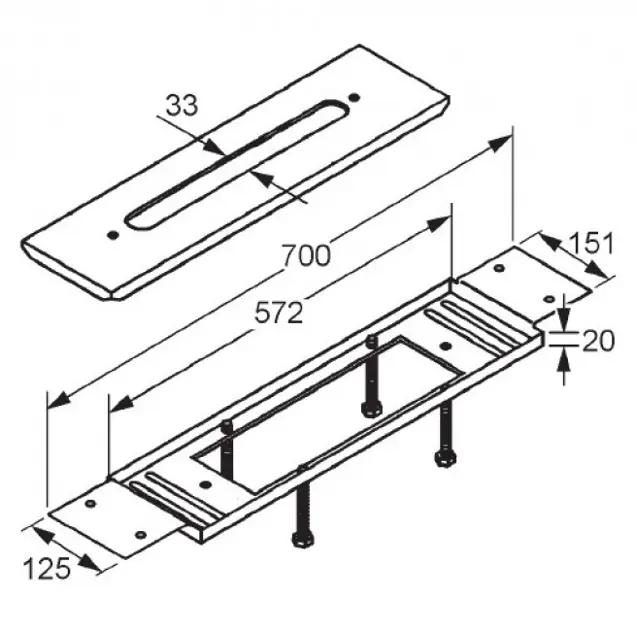 Kludi - Equipment and accessories - Csaptelep kiegészítők - 7614846-00 – 2. kép