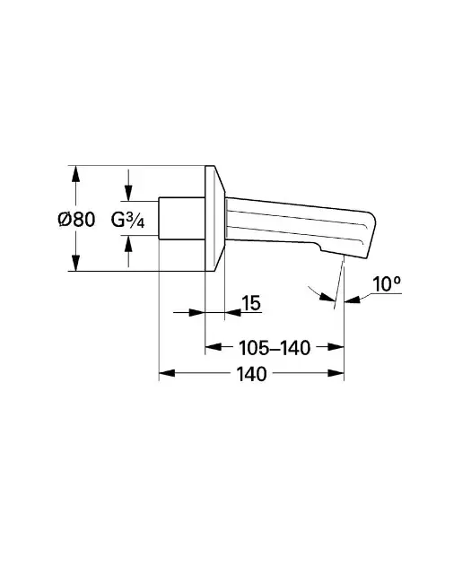 Grohe - Accessories - Kádkifolyó - 13540000 – 2. kép