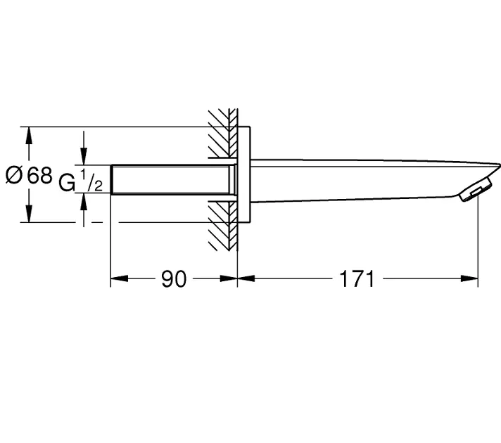 Grohe - BauCosmopolitan - Kádkifolyó - 13255001 – 2. kép
