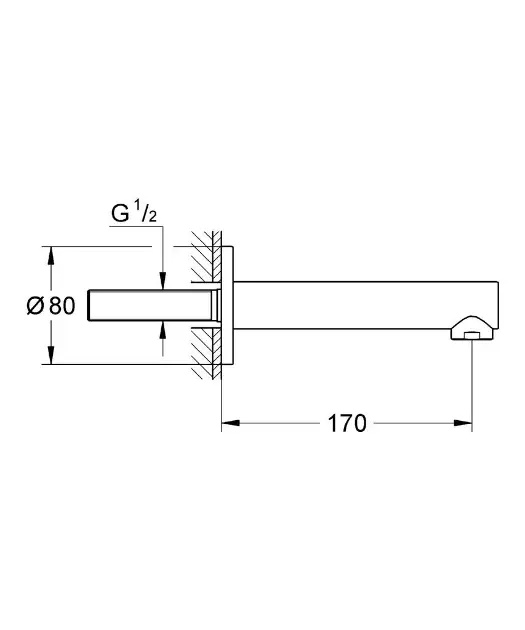Grohe - Concetto - Kádkifolyó - 13280001 – 2. kép