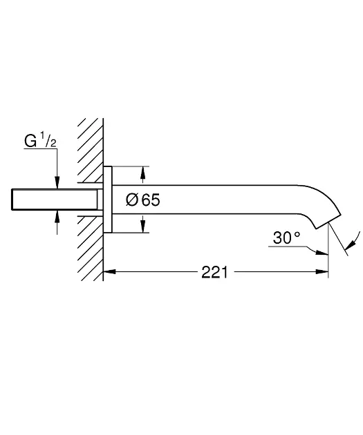 Grohe - Essence New - Kádkifolyó - 13449001 – 2. kép