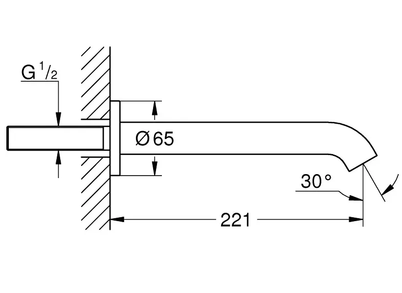 Grohe - Essence New - Kádkifolyó - 13449DC1 – 2. kép
