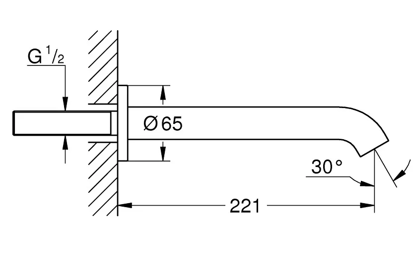 Grohe - Essence New - Kádkifolyó - 13449GN1 – 2. kép