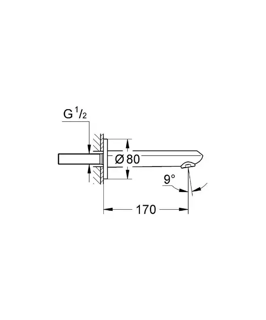 Grohe - Eurodisc Cosmopolitan - Kádkifolyó - 13278002 – 2. kép