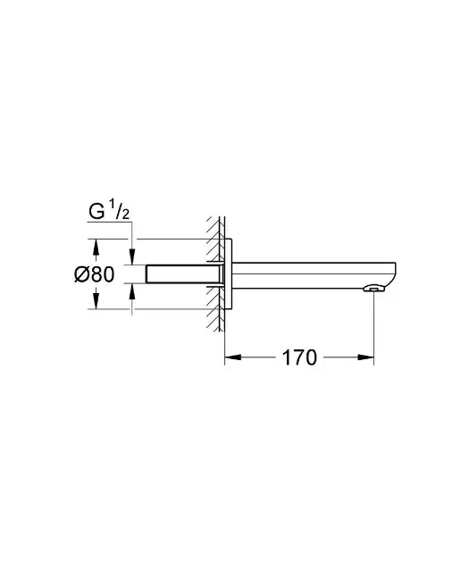 Grohe - Eurosmart Cosmopolitan - Kádkifolyó - 13261000 – 2. kép
