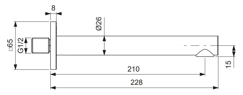 Ideal Standard - Ceralife C - Kádkifolyó - BE068XG – 2. kép