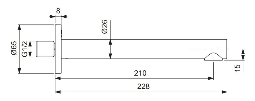 Ideal Standard - Ceralife O - Kádkifolyó - BE030XG – 2. kép