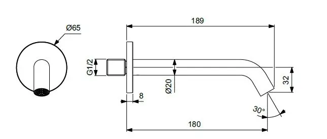 Ideal Standard - Ceraline Nuovo - Kádkifolyó - BD973AA – 2. kép