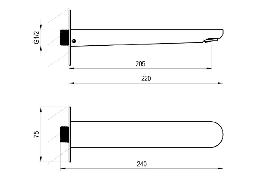 Ravak - Eleganta - Kádkifolyó - X07P803 – 2. kép