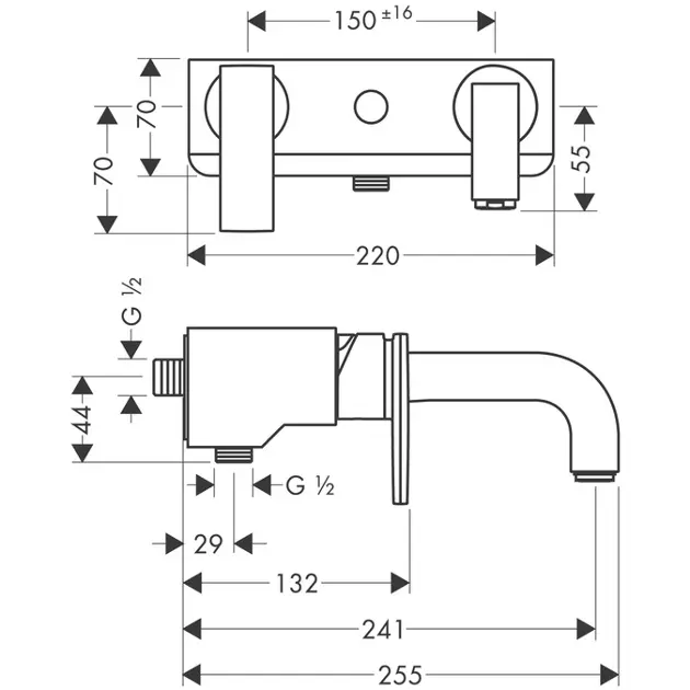 Axor - Citterio - Kádtöltő csaptelep - 39400000 – 2. kép