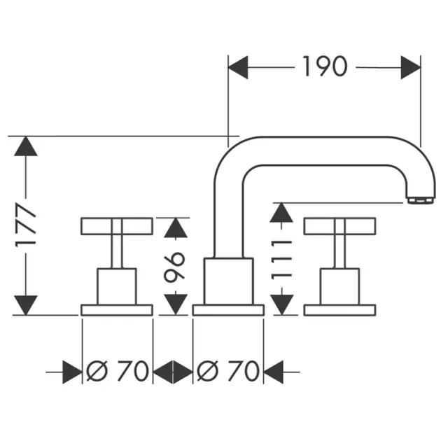 Axor - Citterio - Kádtöltő csaptelep - 39436000 – 2. kép