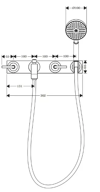 Axor - Citterio - Kádtöltő csaptelep - 39442000 – 2. kép
