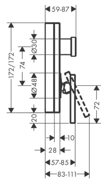 Axor - Edge - Kádtöltő csaptelep - 46451000 – 2. kép