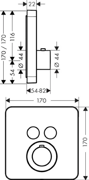 Axor - ShowerSelect - Kádtöltő csaptelep - 36707000 – 2. kép