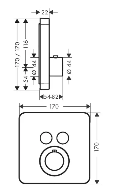 Axor - ShowerSelect - Kádtöltő csaptelep - 36707670 – 2. kép