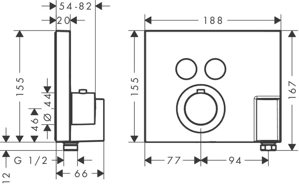 Axor - ShowerSelect - Kádtöltő csaptelep - 36712000 – 2. kép