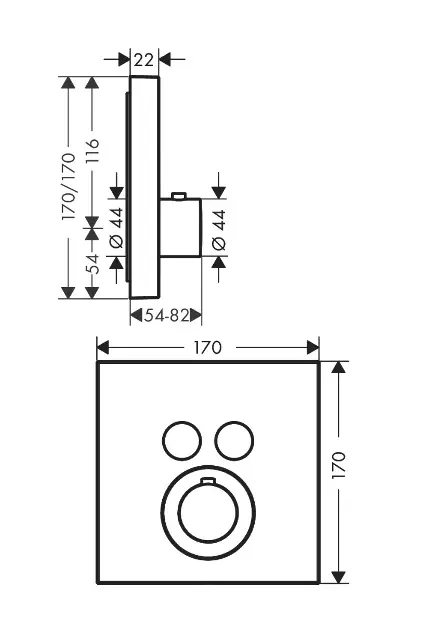 Axor - ShowerSelect - Kádtöltő csaptelep - 36715340 – 2. kép