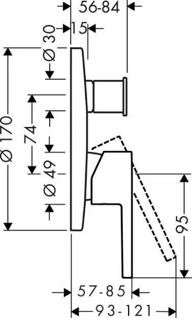 Axor - Starck - Kádtöltő csaptelep - 10427000 – 2. kép