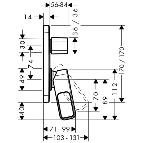 Axor - Urquiola - Kádtöltő csaptelep - 11425000 – 2. kép