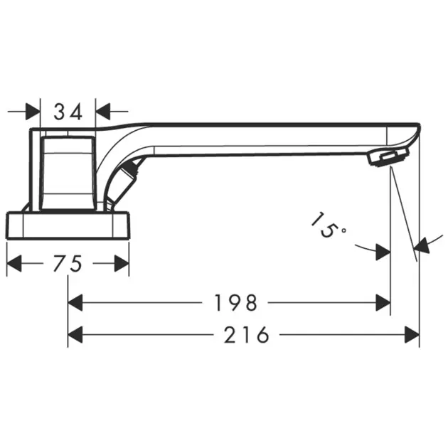 Axor - Urquiola - Kádtöltő csaptelep - 11436000 – 2. kép