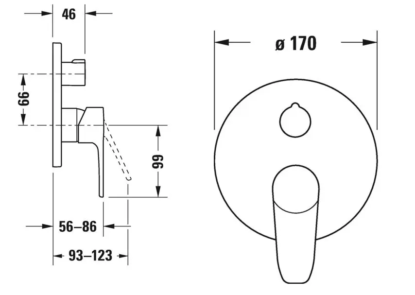 Duravit - B.1 - Kádtöltő csaptelep - B15210018010 – 2. kép