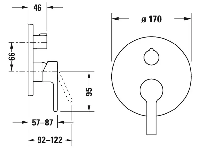 Duravit - B.2 - Kádtöltő csaptelep - B25210012010 – 2. kép