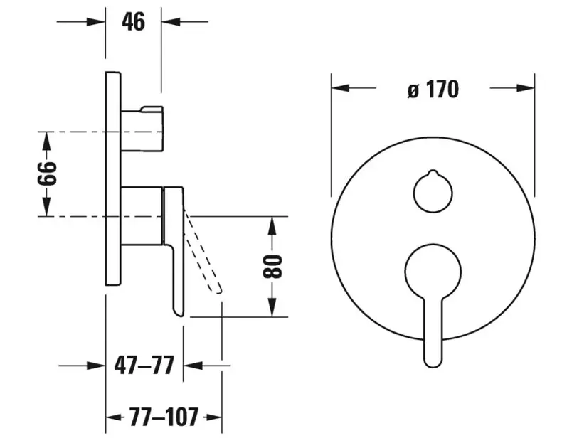 Duravit - C.1 - Kádtöltő csaptelep - C15210012046 – 2. kép