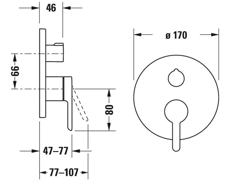 Duravit - C.1 - Kádtöltő csaptelep - C15210018010 – 2. kép
