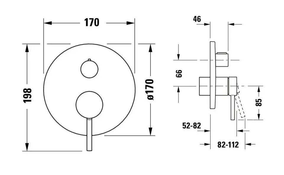 Duravit - Circle - Kádtöltő csaptelep - CE5210018010 – 2. kép