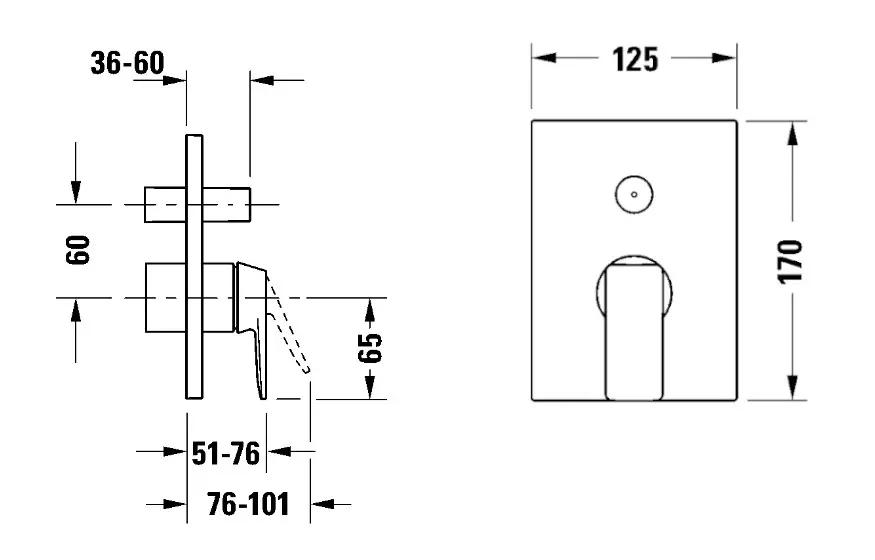Duravit - Manhattan - Kádtöltő csaptelep - MH4210008046 – 2. kép