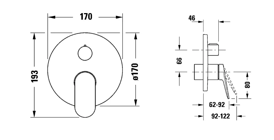 Duravit - Wave - Kádtöltő csaptelep - WA5210012046 – 2. kép