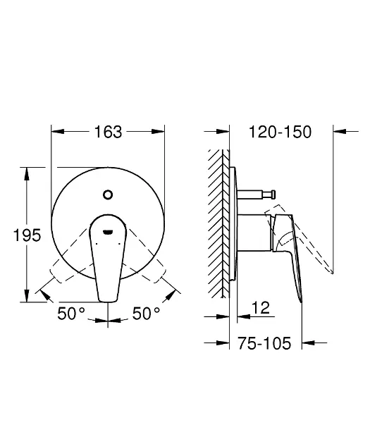 Grohe - BauEdge - Kádtöltő csaptelep - 29190001 – 2. kép