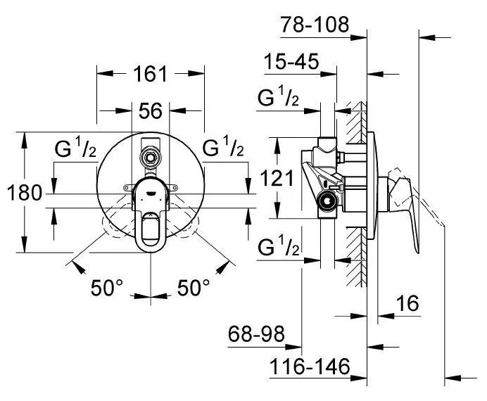 Grohe - BauLoop - Kádtöltő csaptelep - 29081000 – 2. kép