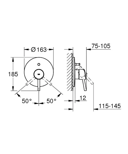 Grohe - Concetto - Kádtöltő csaptelep - 19346001 – 2. kép