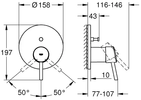 Grohe - Concetto - Kádtöltő csaptelep - 24054001 – 2. kép