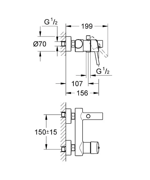 Grohe - Concetto - Kádtöltő csaptelep - 32211001 – 2. kép