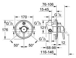 Grohe - Concetto - Kádtöltő csaptelep - 32214001 – 2. kép
