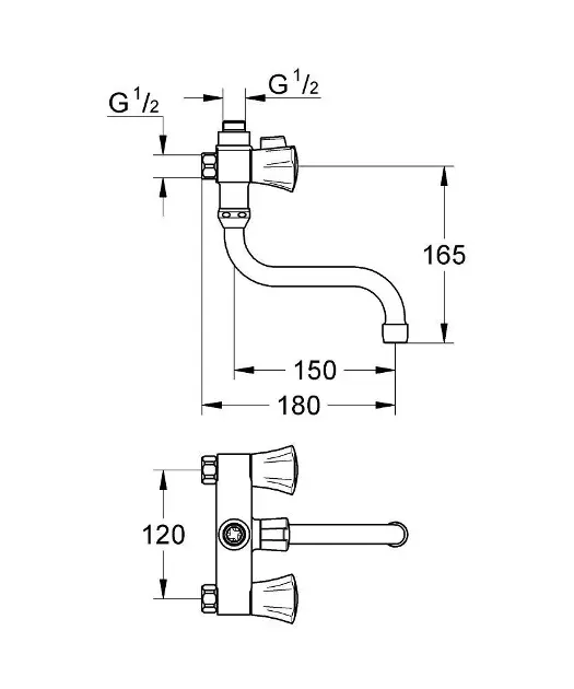 Grohe - Costa L - Kádtöltő csaptelep - 26781001 – 2. kép