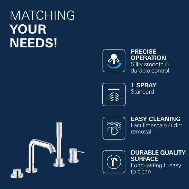 Grohe - Essence - Kádtöltő csaptelep - 19578001 – 4. kép