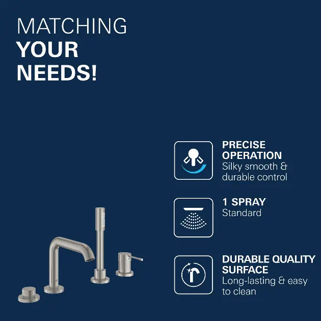 Grohe - Essence - Kádtöltő csaptelep - 19578DC1 – 4. kép