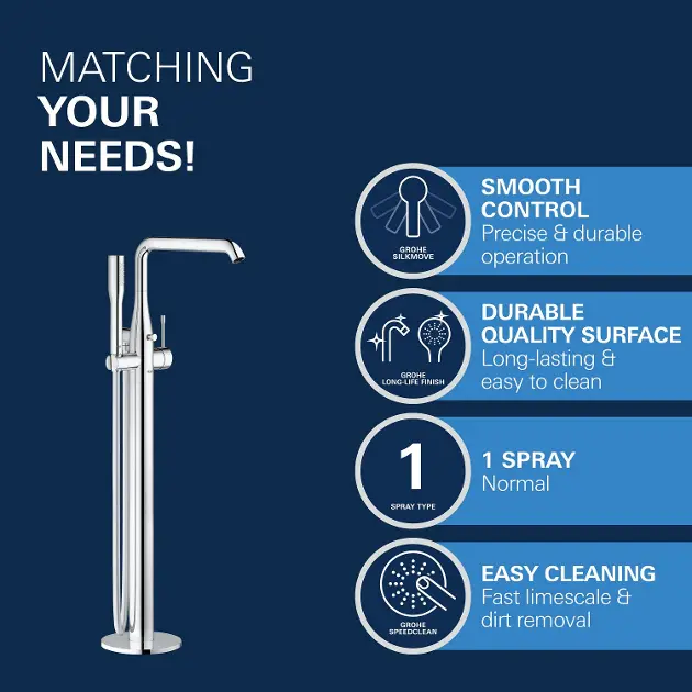 Grohe - Essence - Kádtöltő csaptelep - 23491001 – 8. kép