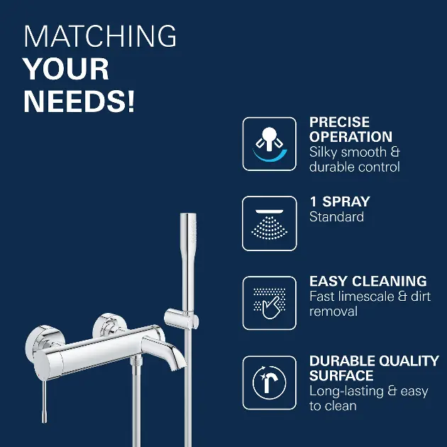 Grohe - Essence - Kádtöltő csaptelep - 33628001 – 6. kép
