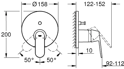 Grohe - Eurosmart Cosmopolitan - Kádtöltő csaptelep - 24045000 – 2. kép