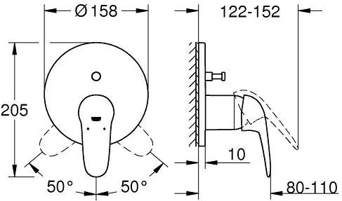 Grohe - Eurostyle - Kádtöltő csaptelep - 24047003 – 2. kép