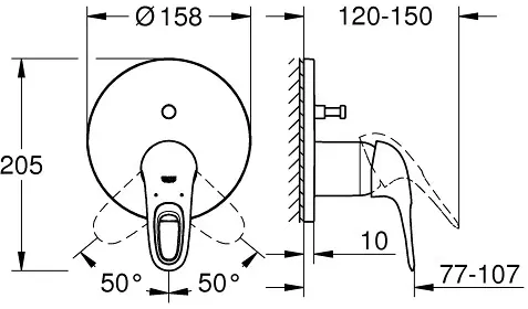Grohe - Eurostyle - Kádtöltő csaptelep - 24049003 – 2. kép