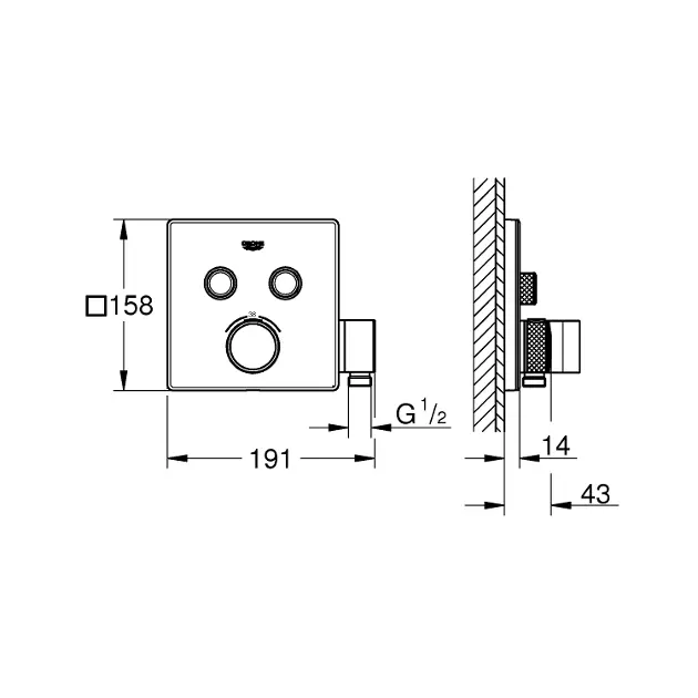 Grohe - Grohtherm SmartControl - Kádtöltő csaptelep - 29125000 – 2. kép