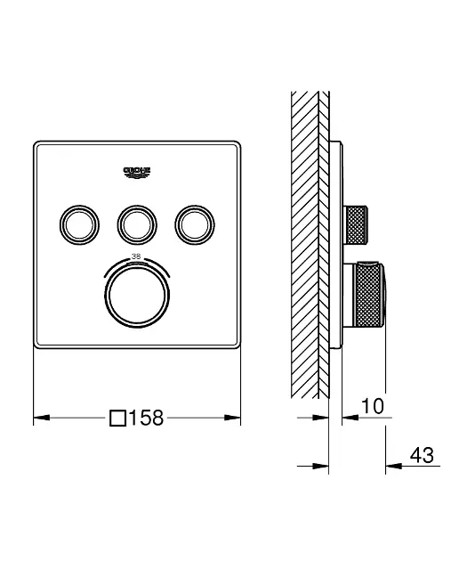 Grohe - Grohtherm SmartControl - Kádtöltő csaptelep - 29126000 – 2. kép